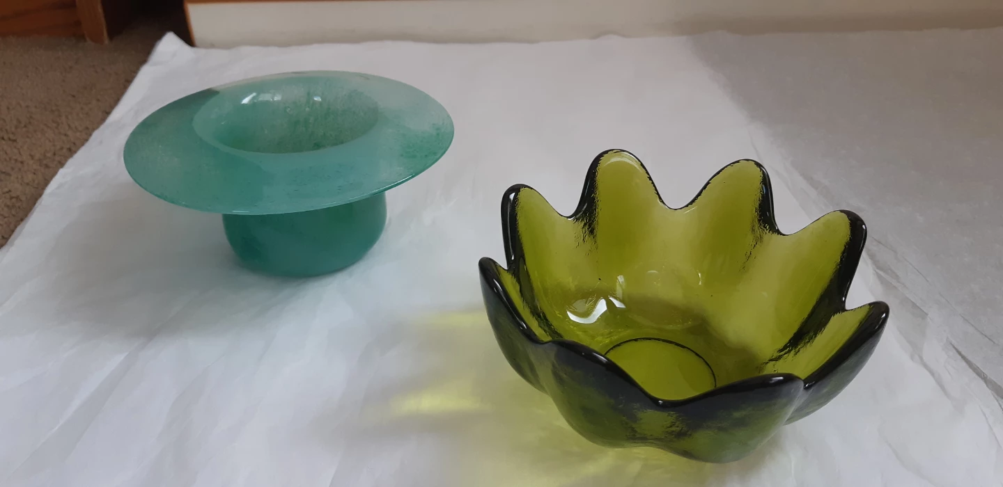 Two Gorgeous Glass Bowls