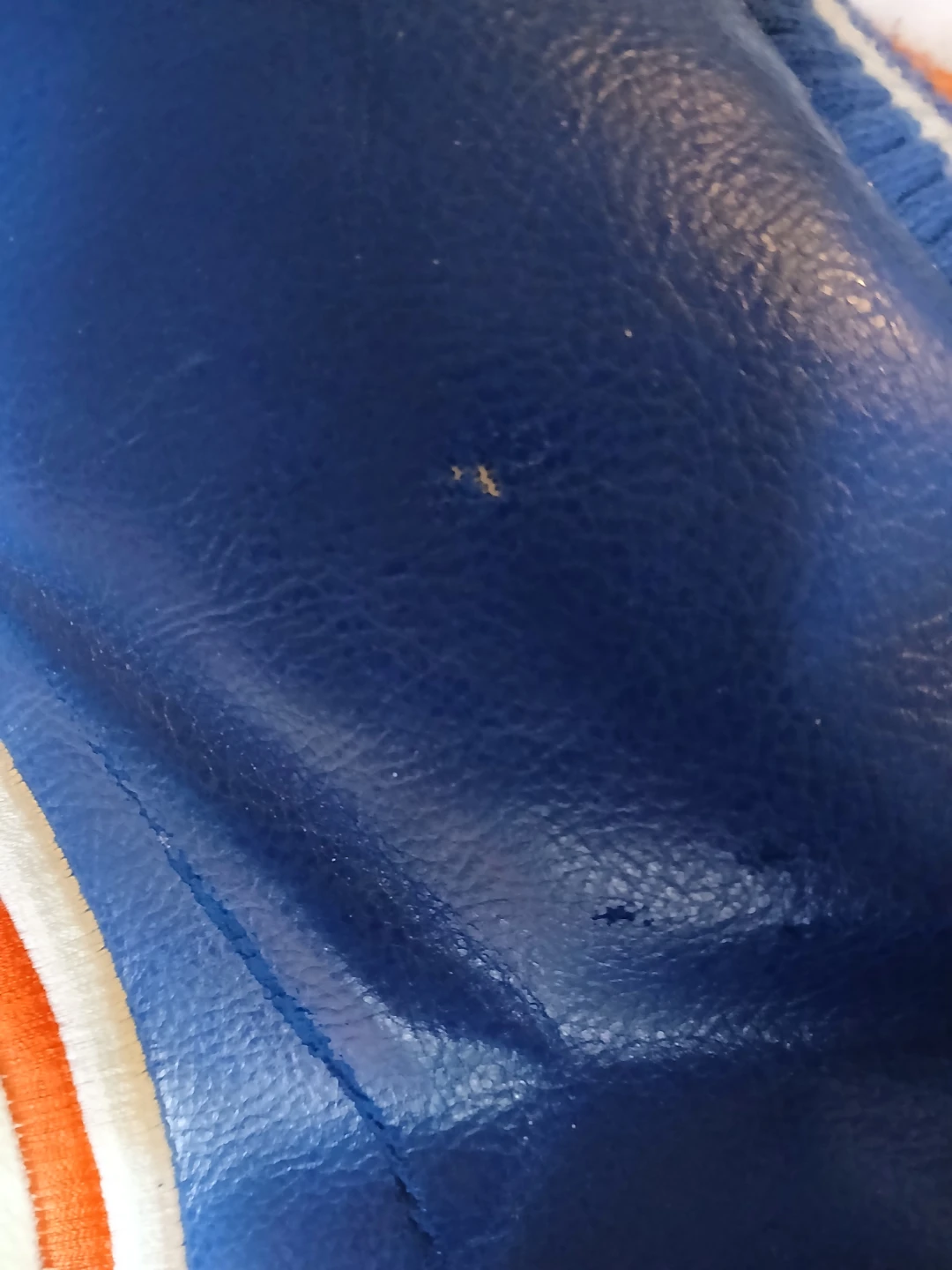 Mets Baseball Leather Jacket Blue/Orange - photo 3