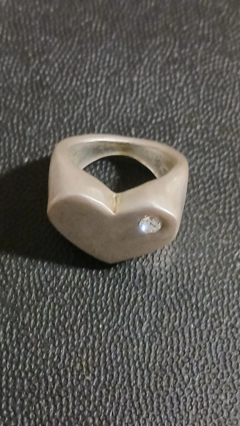 Silver Plated Heart-shaped Ring