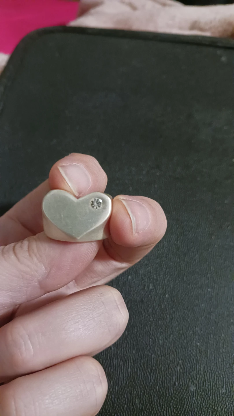 Silver Plated Heart-shaped Ring - photo 2