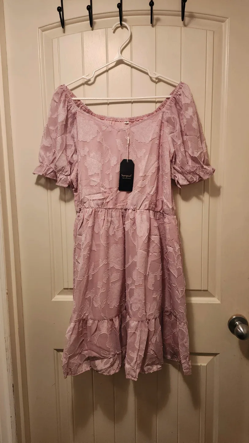 New Sampeel Pink Floral Dress - Size XL