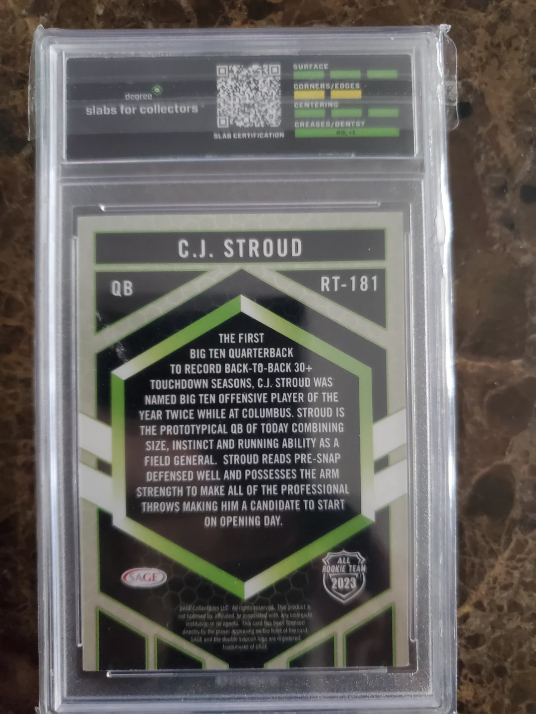 2023 C.J. Stroud Rookie Graded 9 - photo 2