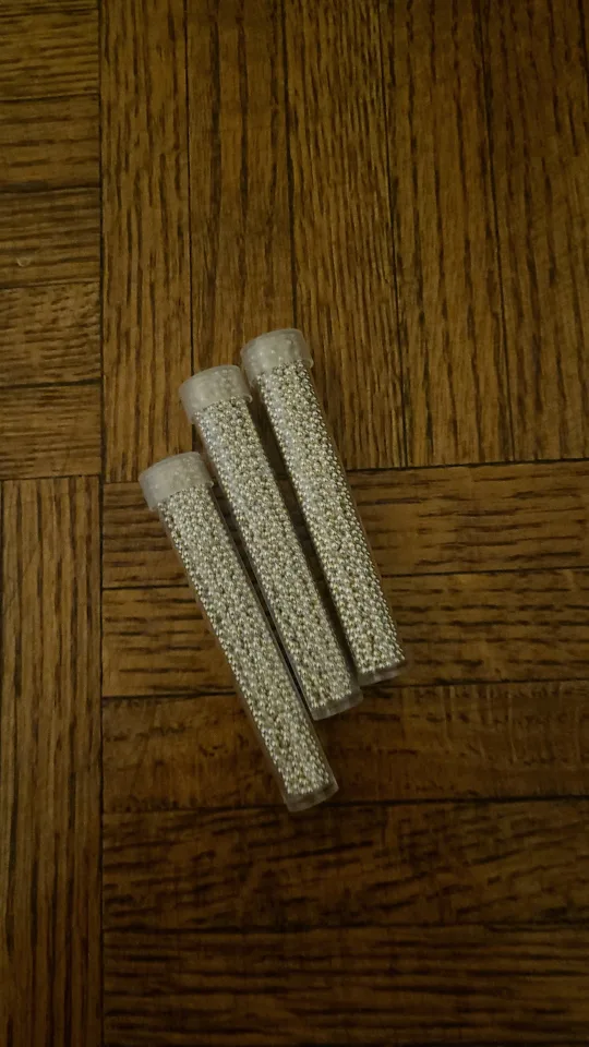 #cleanout 3 New Tubes of Silver Seed Beads (no openings)
