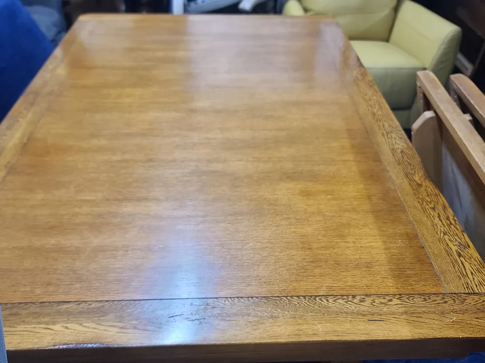 OAK DINING TABLE WITH EXTENSION AND 6 CHAIRS image indicator(3)