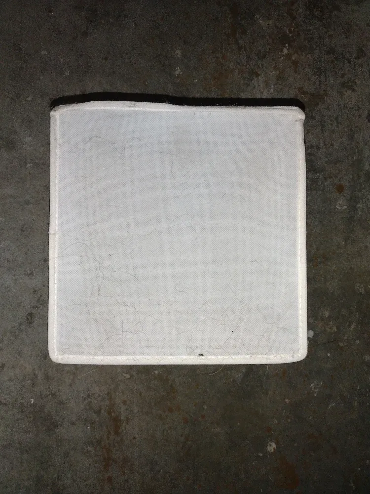 White Fabric Storage Cube - Grid Pattern #Cleanout image indicator(5)