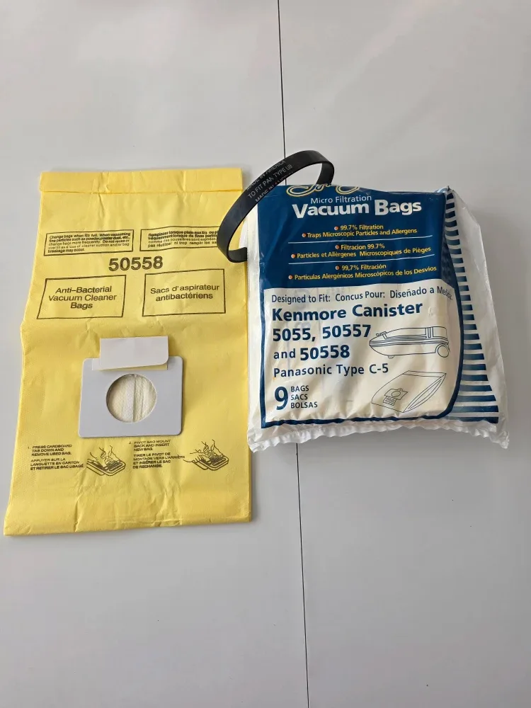 Kenmore Canister Vacuum Bags with Belt 5055, 50557, 50558