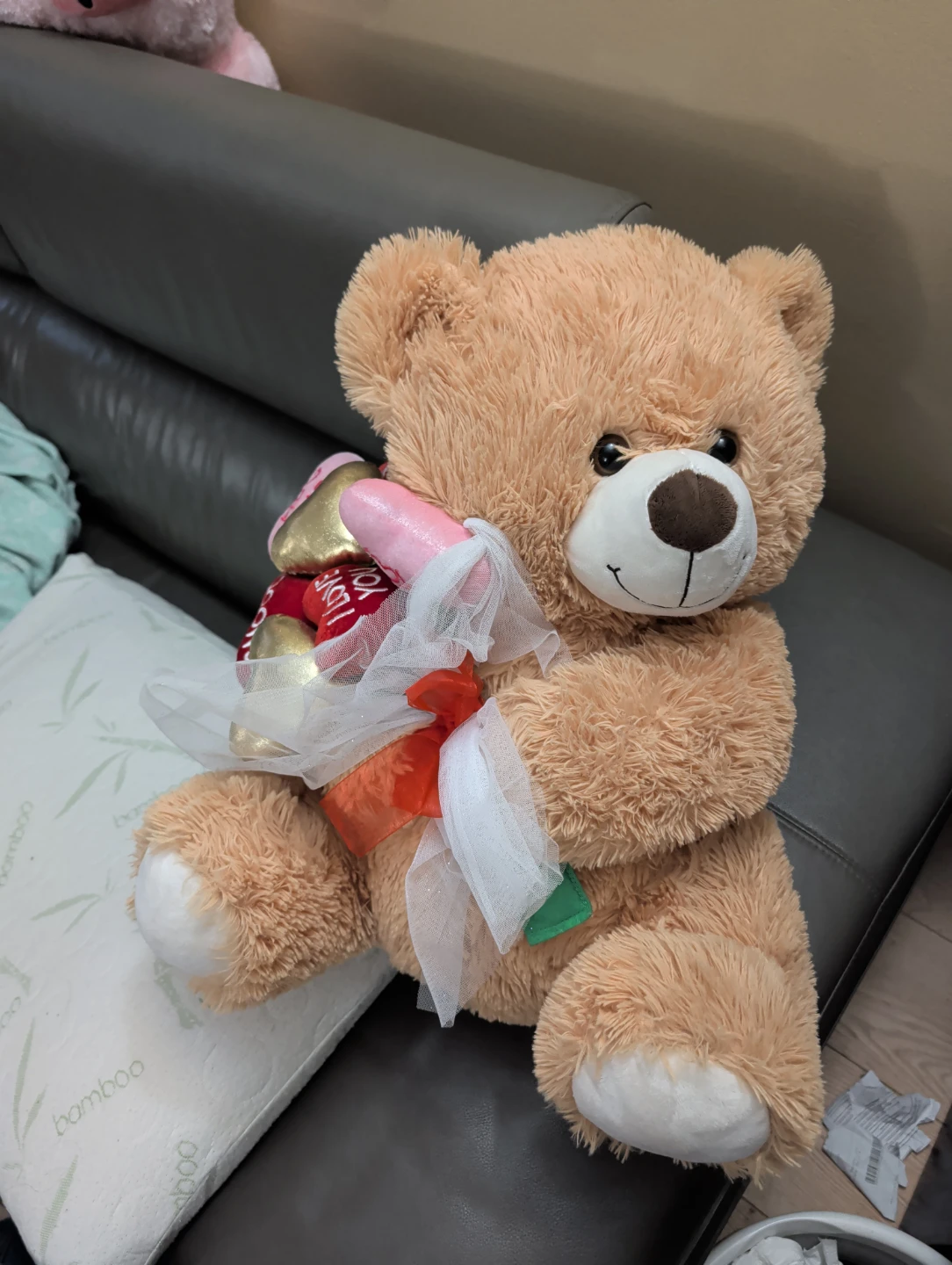 Teddy Bear with Heart Decorations