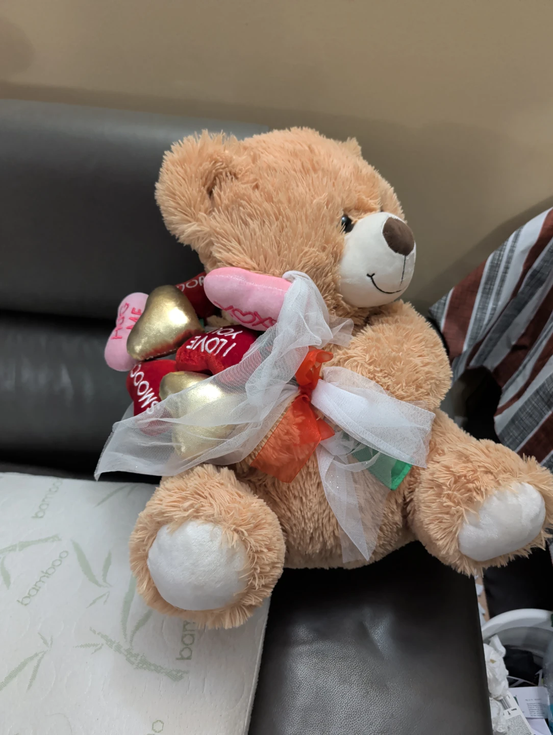 Teddy Bear with Heart Decorations - photo 2
