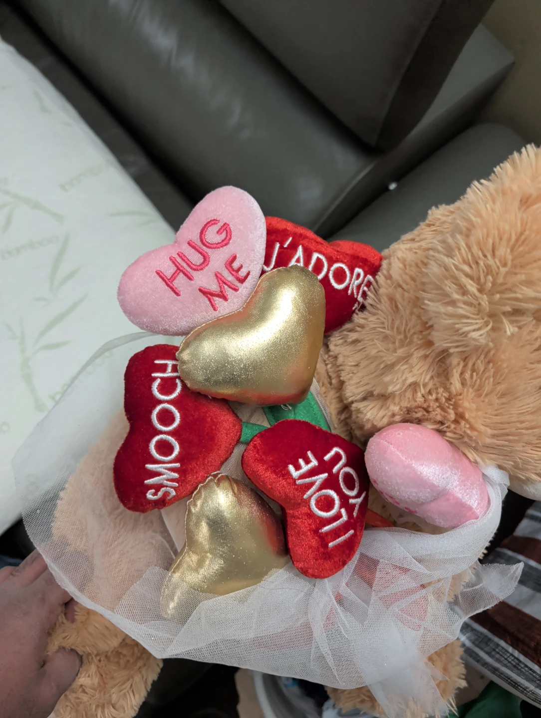 Teddy Bear with Heart Decorations - photo 3