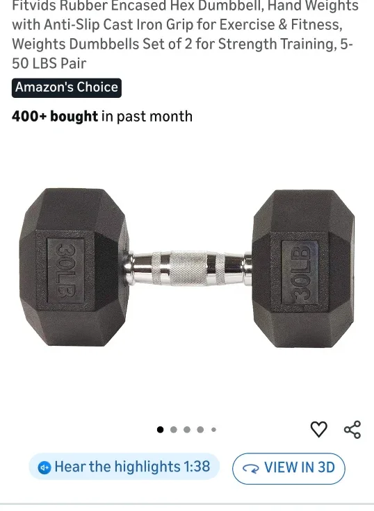 BalanceFrom 30LB Dumbbell - 1 pair