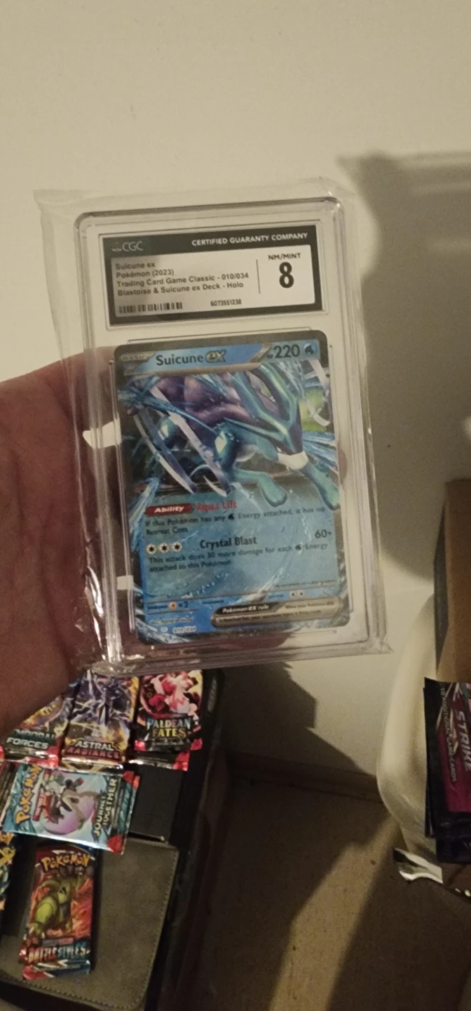 CGC Graded Suicune ex Pokemon Card - NM/Mint