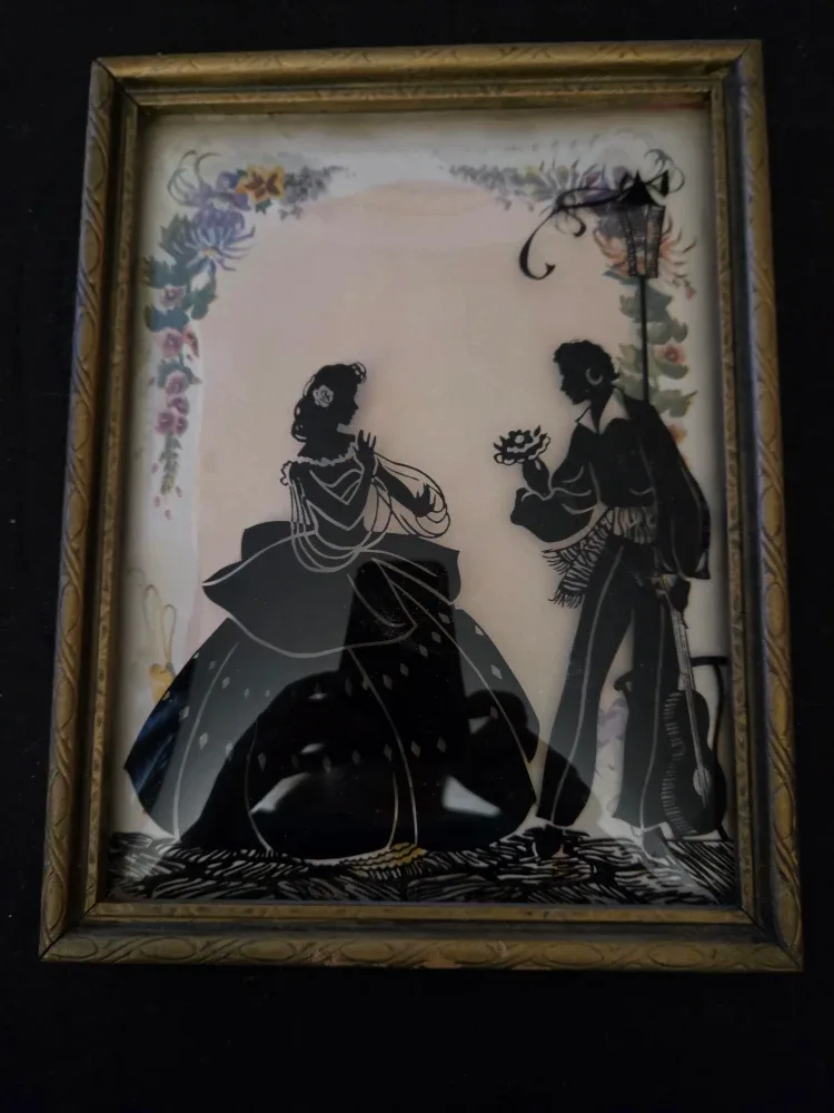 Antique Framed Silhouette Art