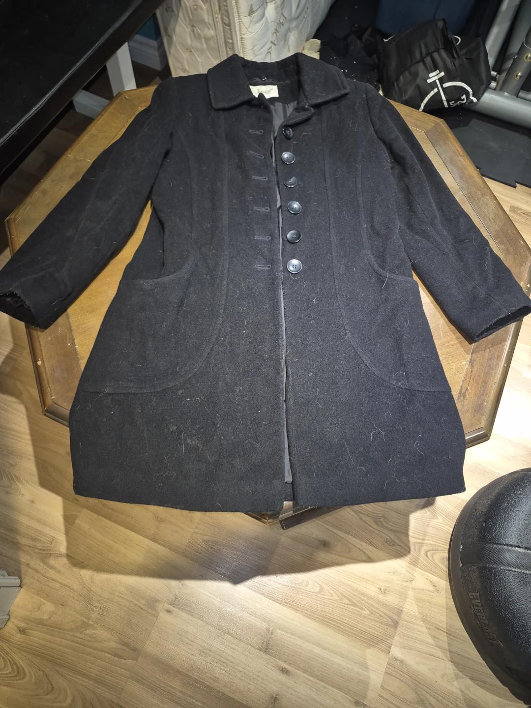 Jessica Petite Black Coat - Size 6