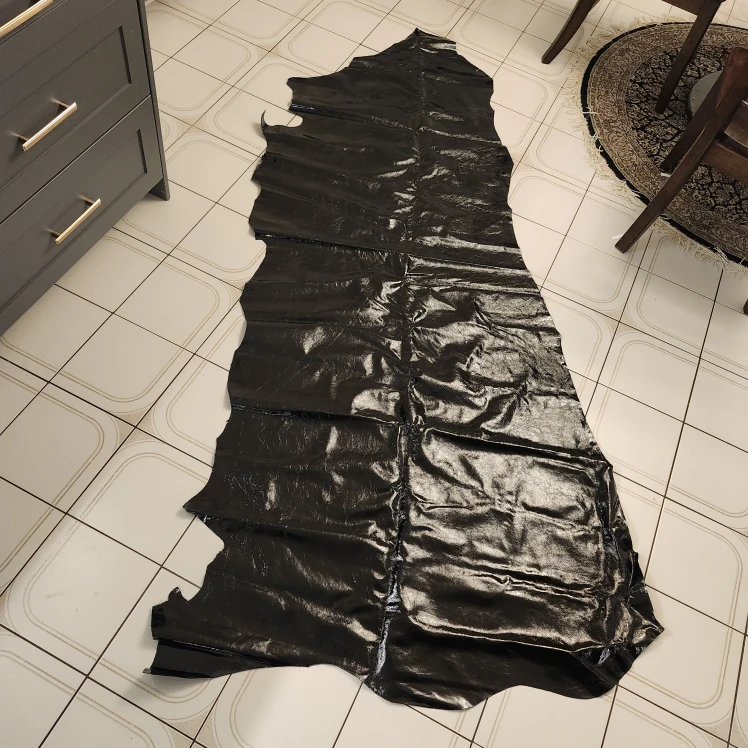 Genuine Leather Scraps - Black, beige, gold, red - photo 2