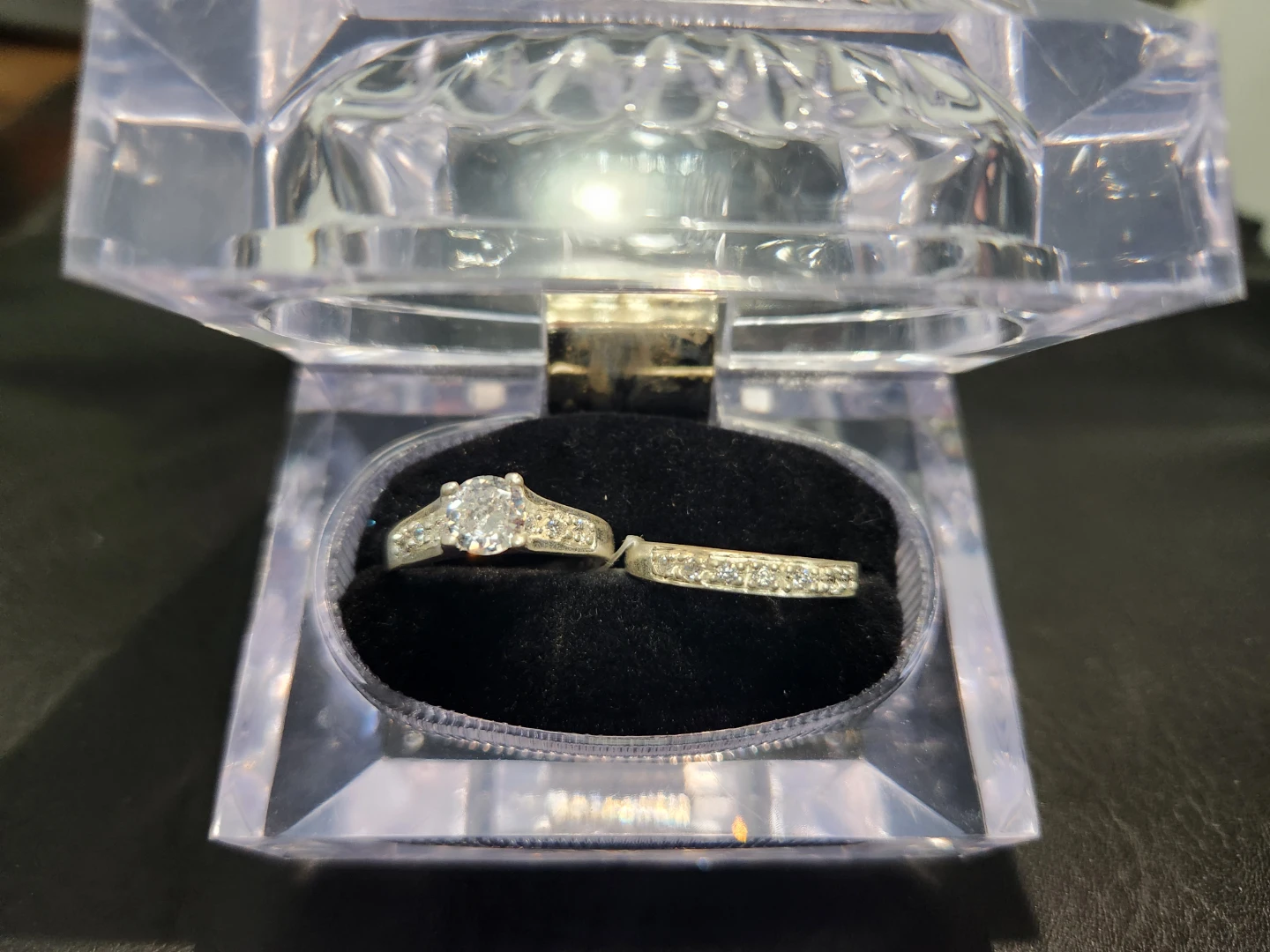 Silver Ring Set with Micro-Zirconias