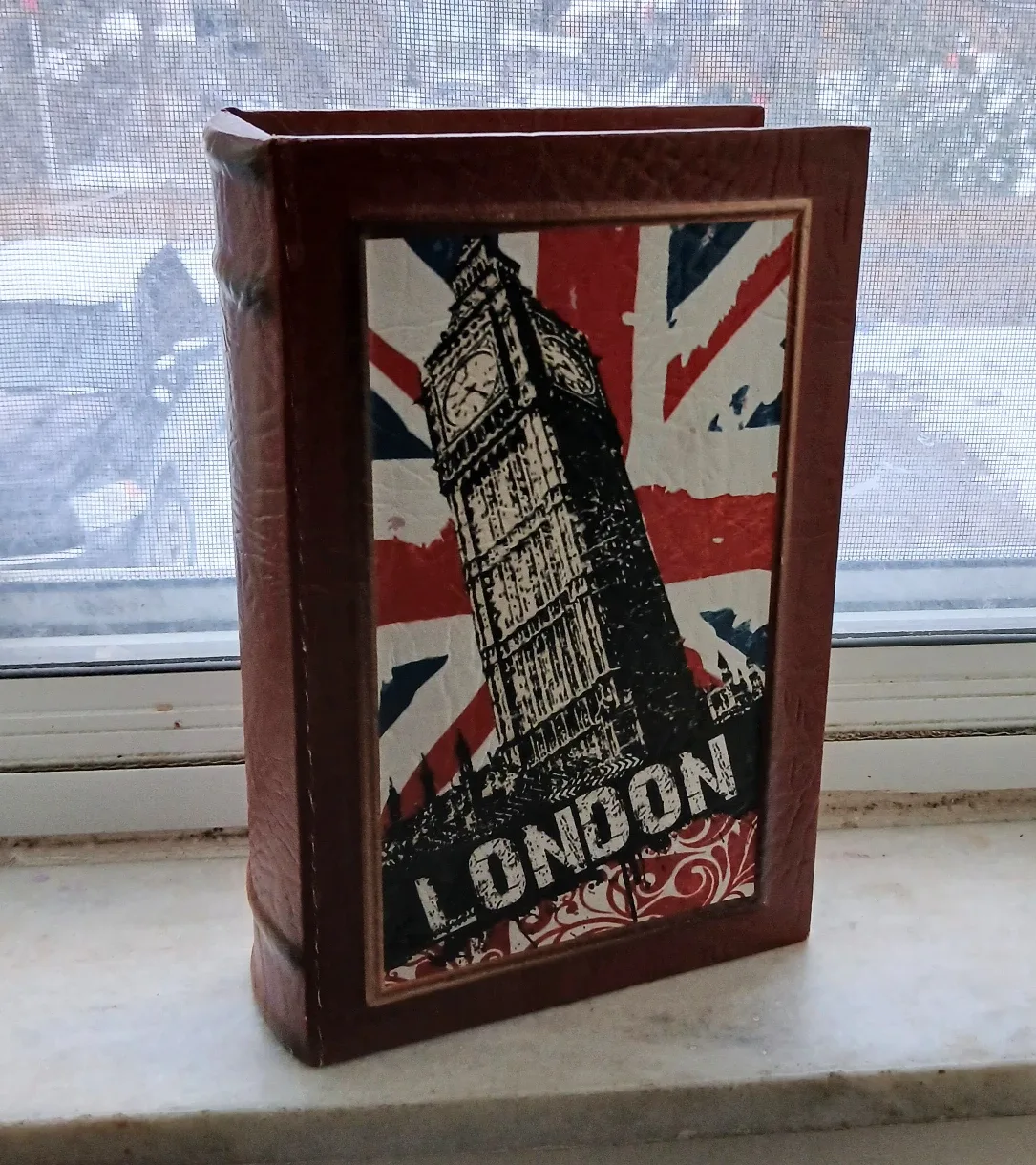 Decorative wood London Book Box