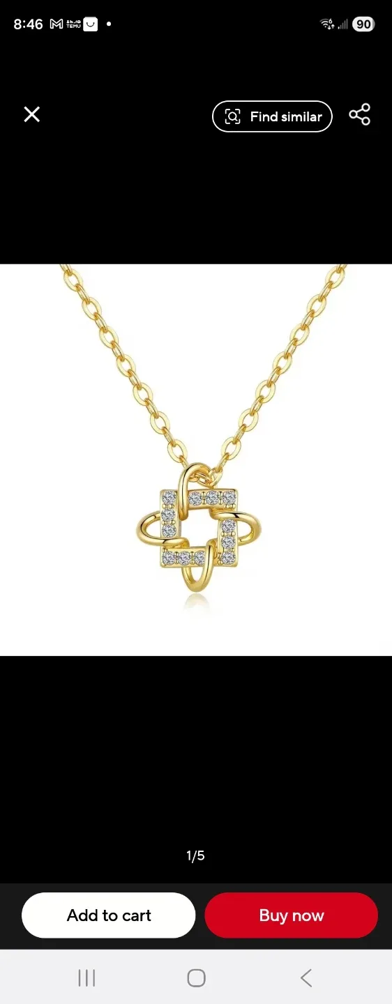 Real 18k AU750 yellow gold Pendant Necklace image indicator(3)