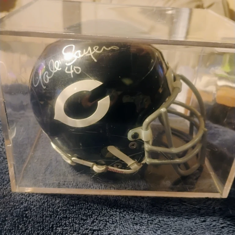 Chicago Bears Signed Mini Helmet in Case - photo 2