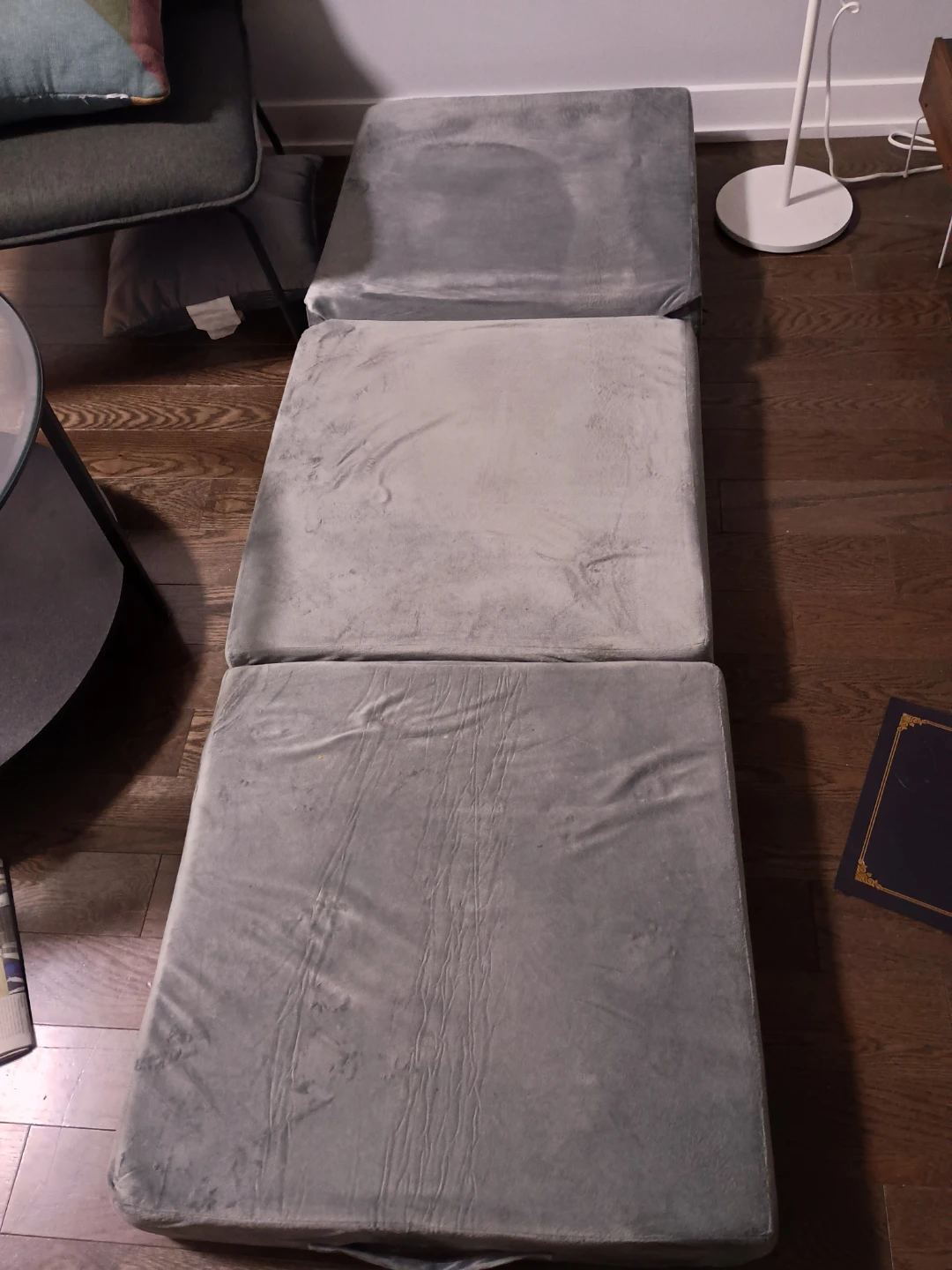 Foldable Grey Foam Sofa Bed Mattress - photo 2