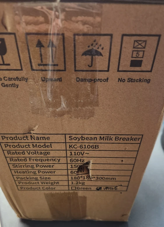 Soybean Milk Breaker KC-6106B - Like New! - photo 2