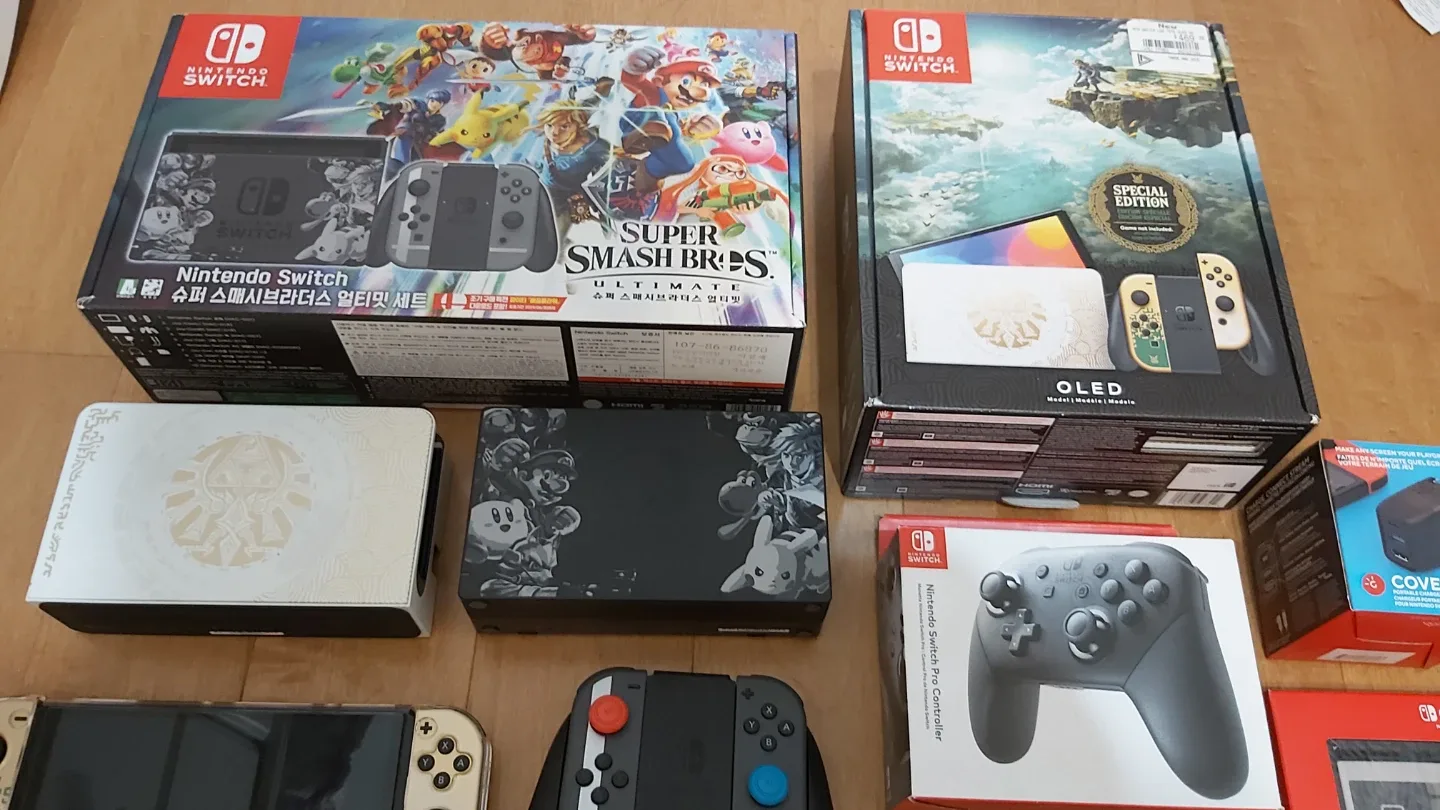 Switch OLED Zelda Edition and Smash Bros Edition dock image indicator(2)