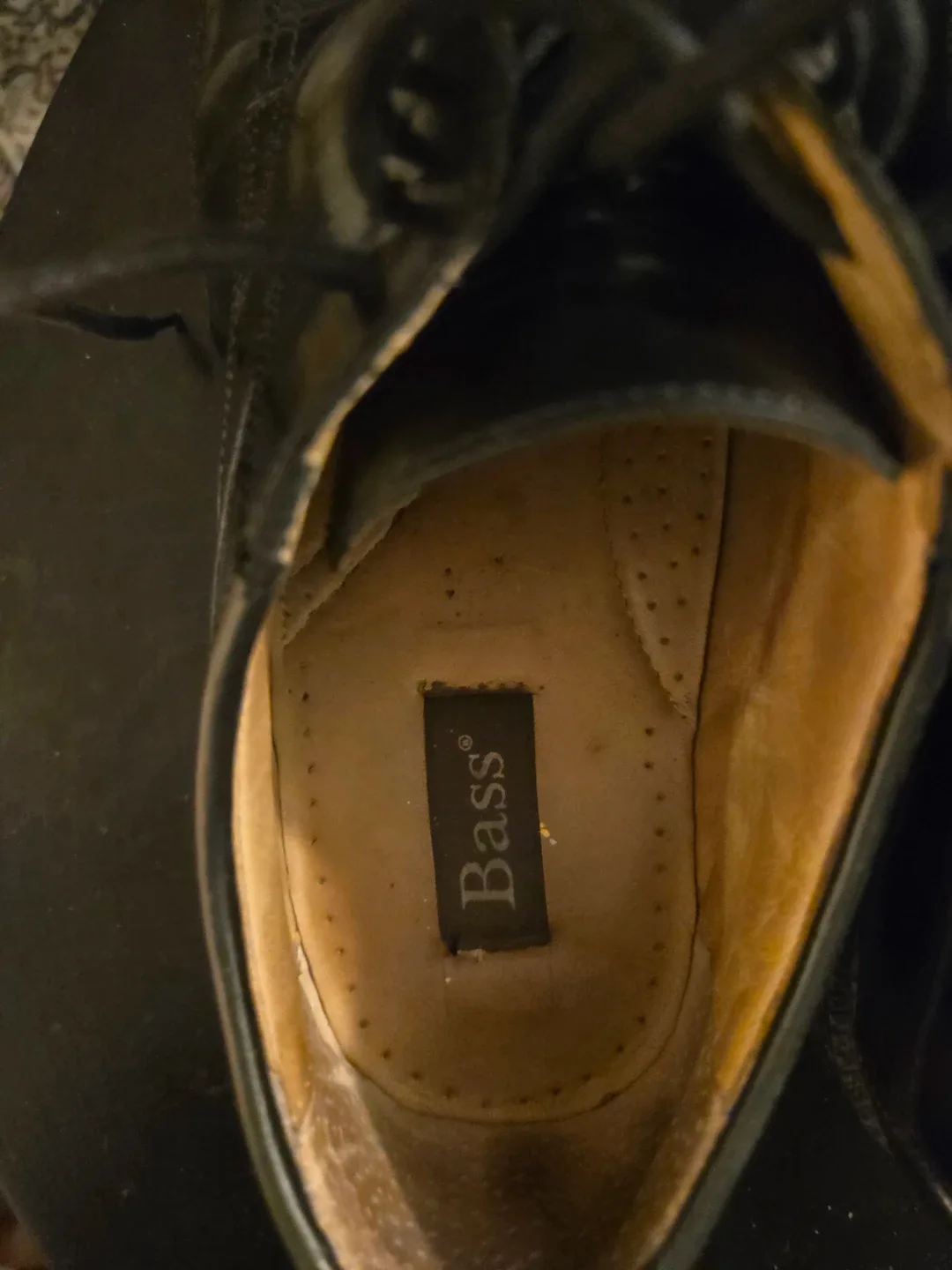 Bass Black Leather Dress Shoes