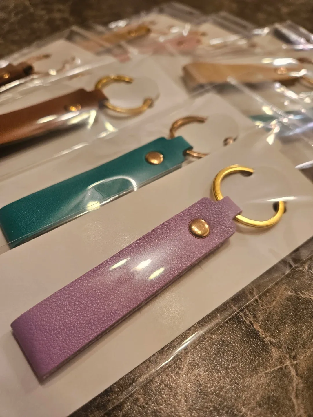 Leather Keychain - Assorted Colours- Stocking Stuffers