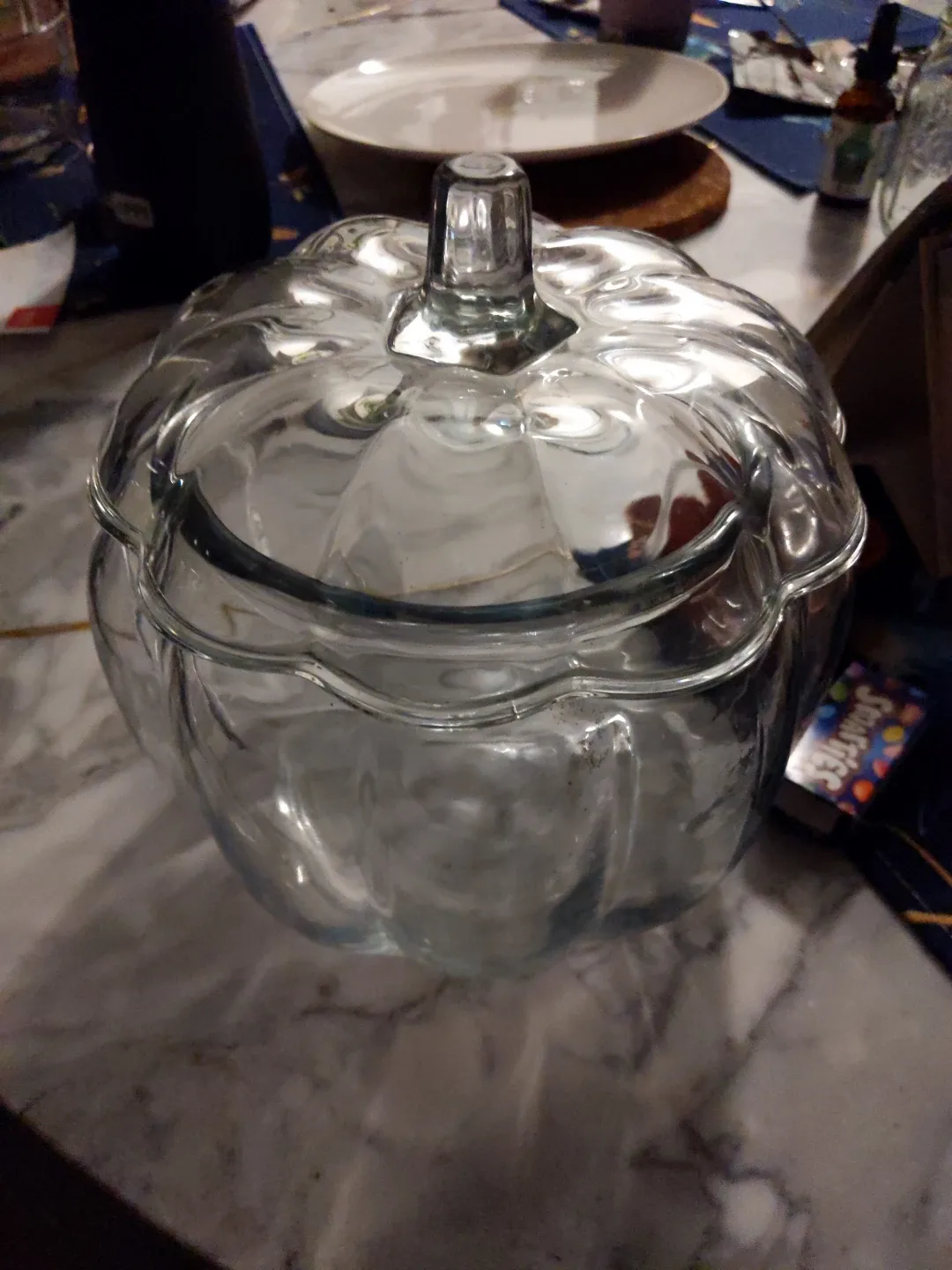 Anchor Hocking 70oz Clear Glass Pumpkin Jar with Lid