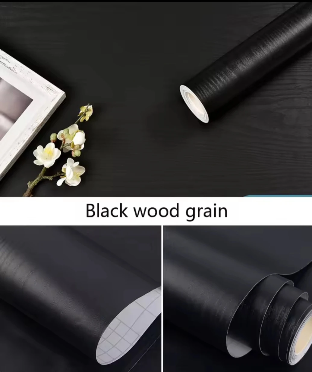 Black Wood Grain Wallpaper 10 meter - photo 4