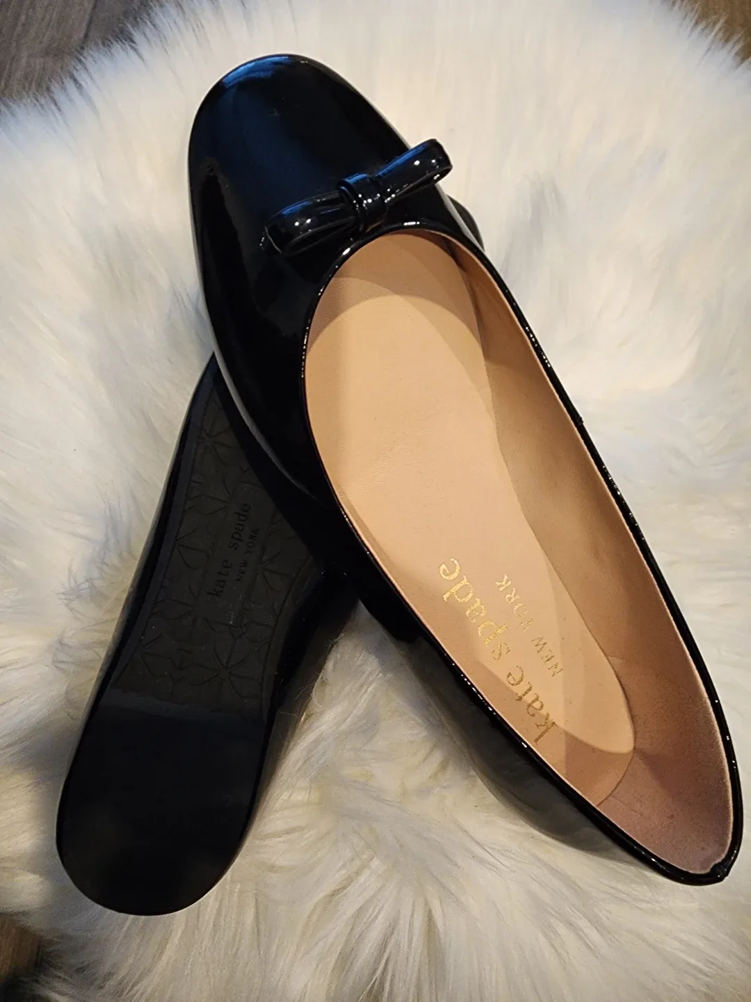 Kate Spade Black Patent Leather Ballet Flats