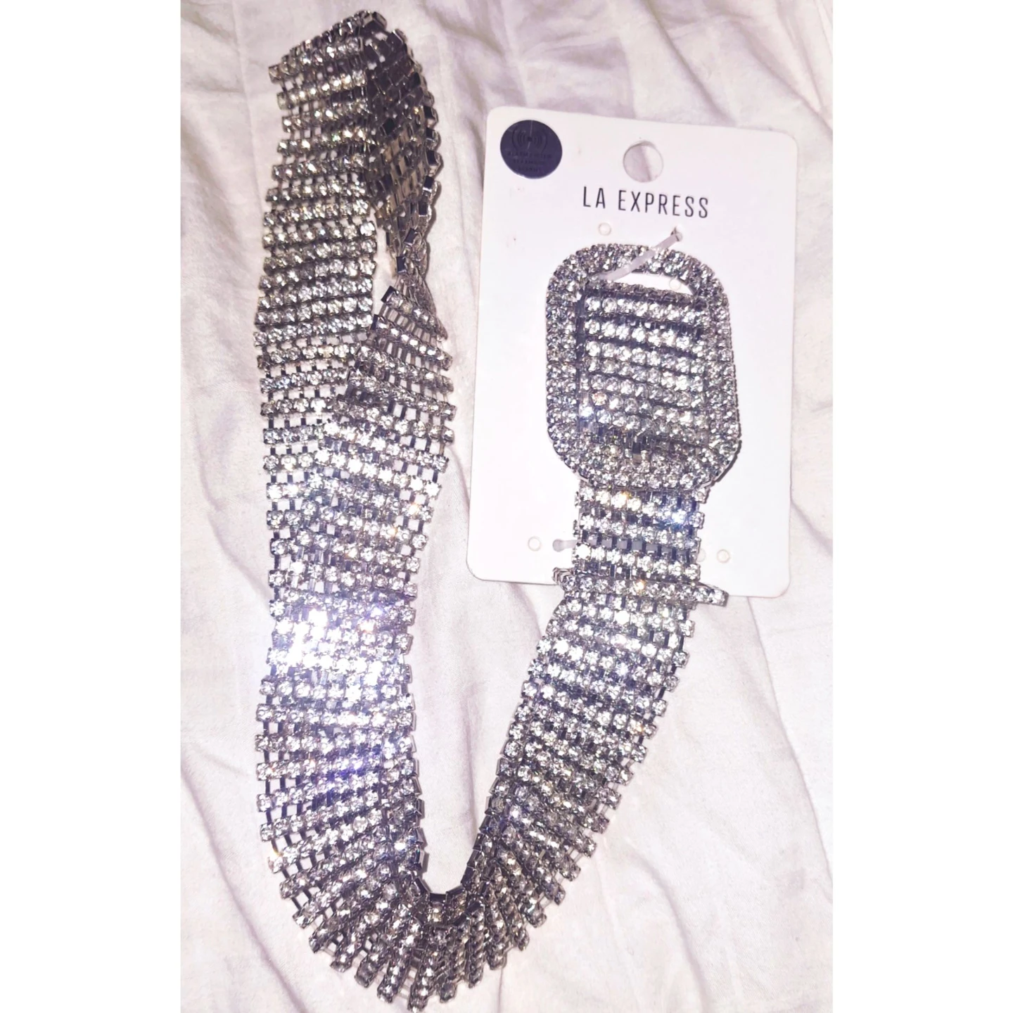 NWT LA Express Rhinestone Belt - photo 2