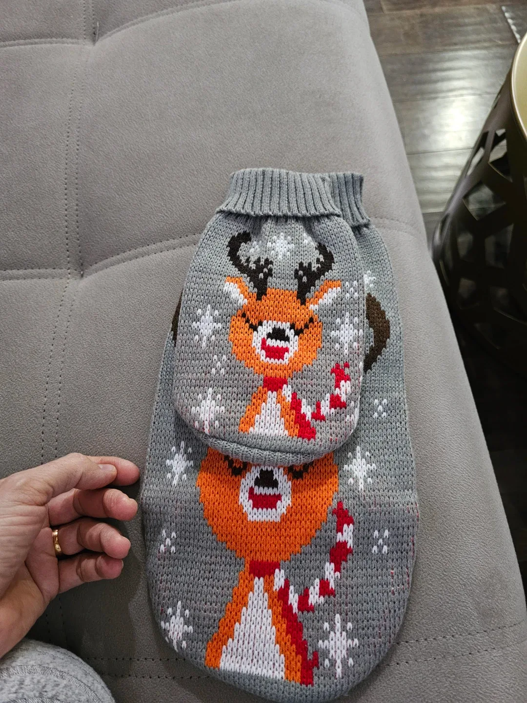 Christmas Matching dog and cat Sweaters - Reindeer Design image indicator(10)