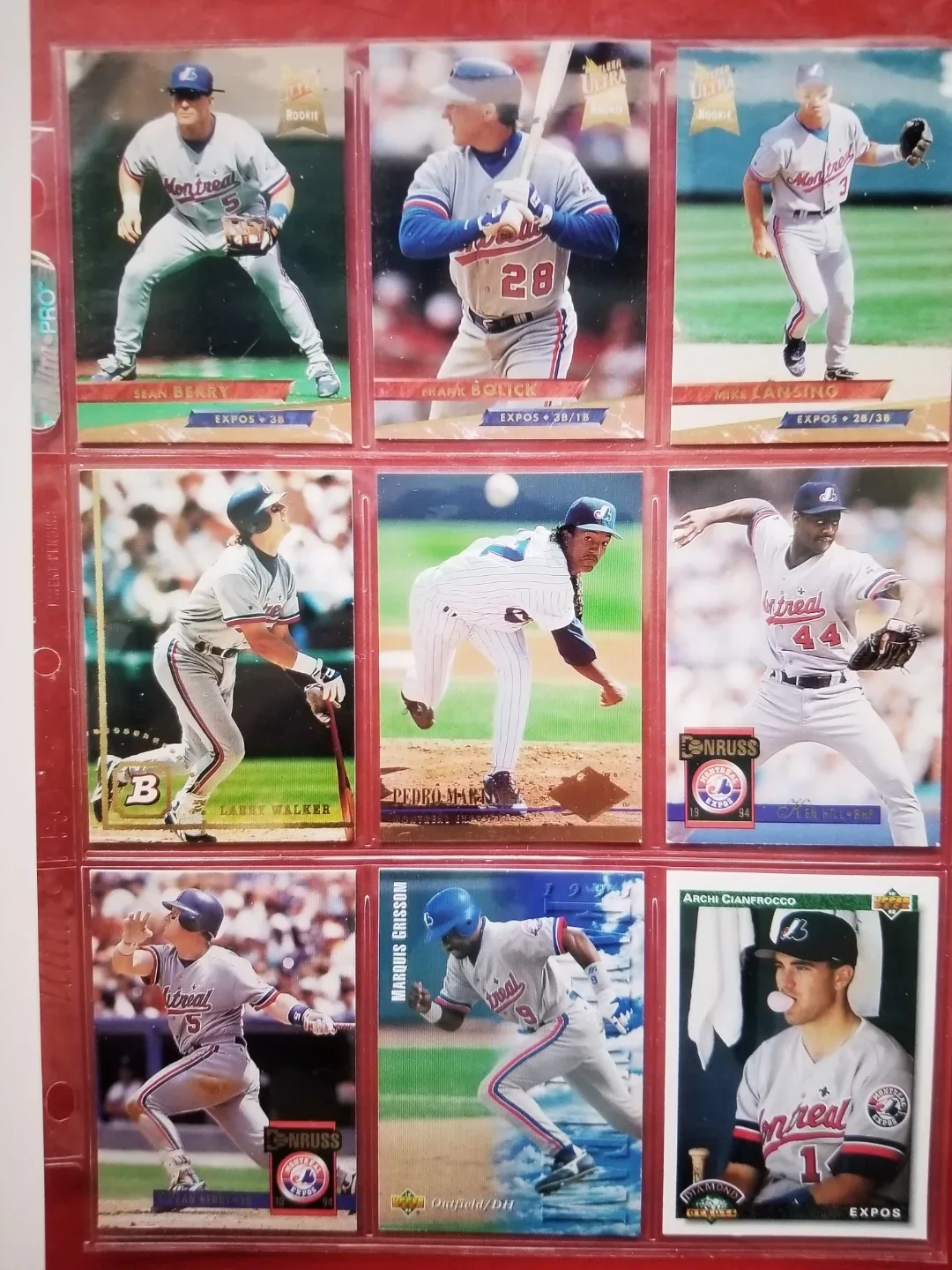 Montreal Expos Baseball Trading Cards