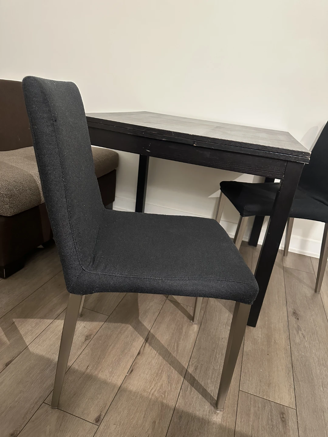 Dark-brown Dining Table with 2 Chairs - move out sale - photo 3