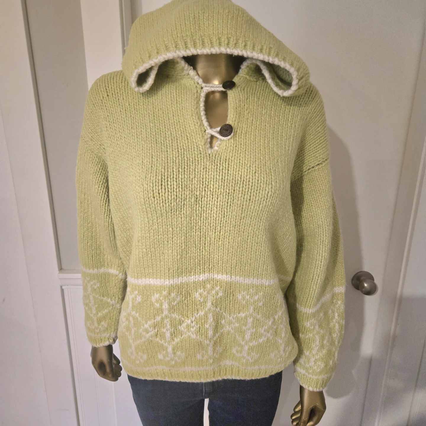 Vintage World Folk Art Imports Wool Hooded Sweater - photo 2