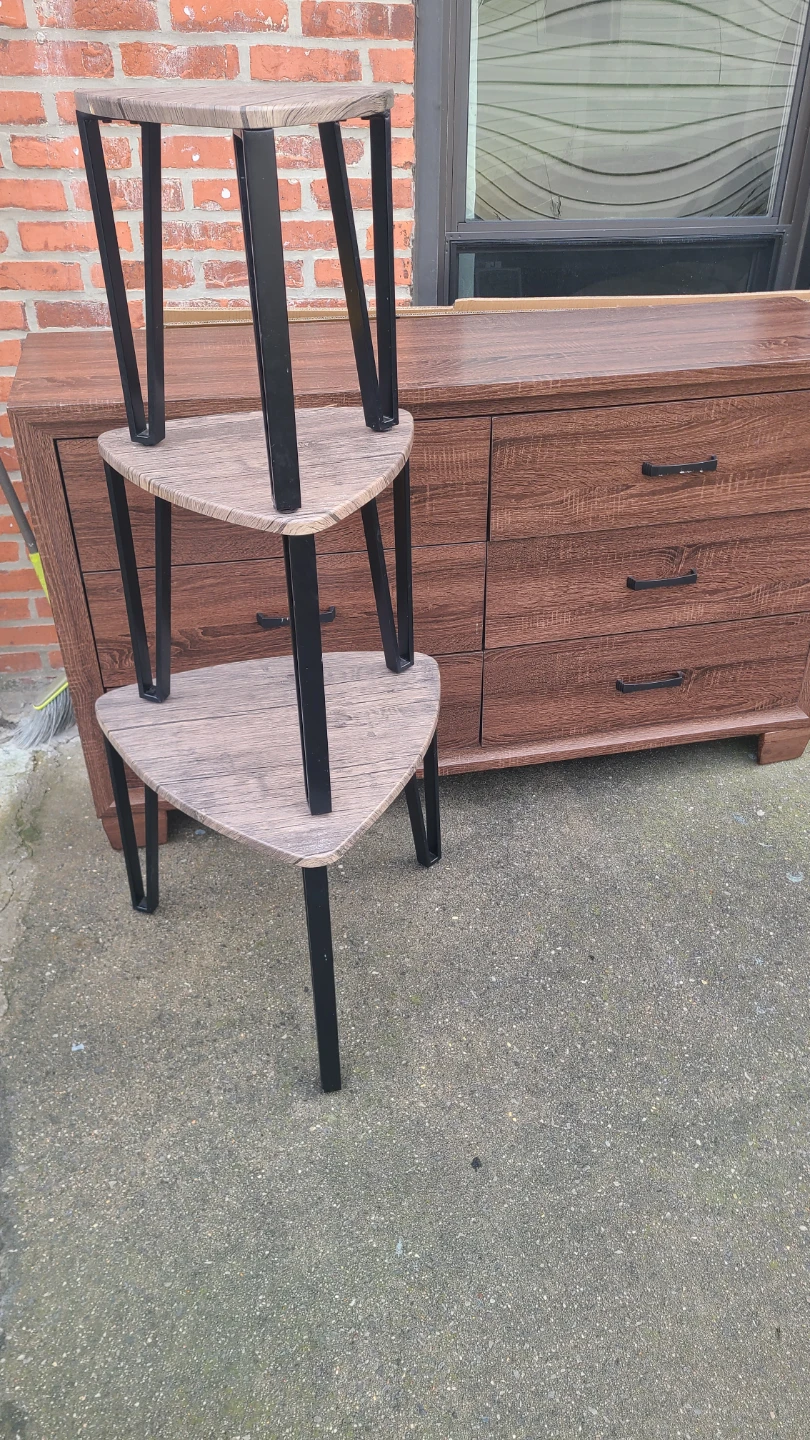 Set of 3 Triangle Nesting Tables - photo 4