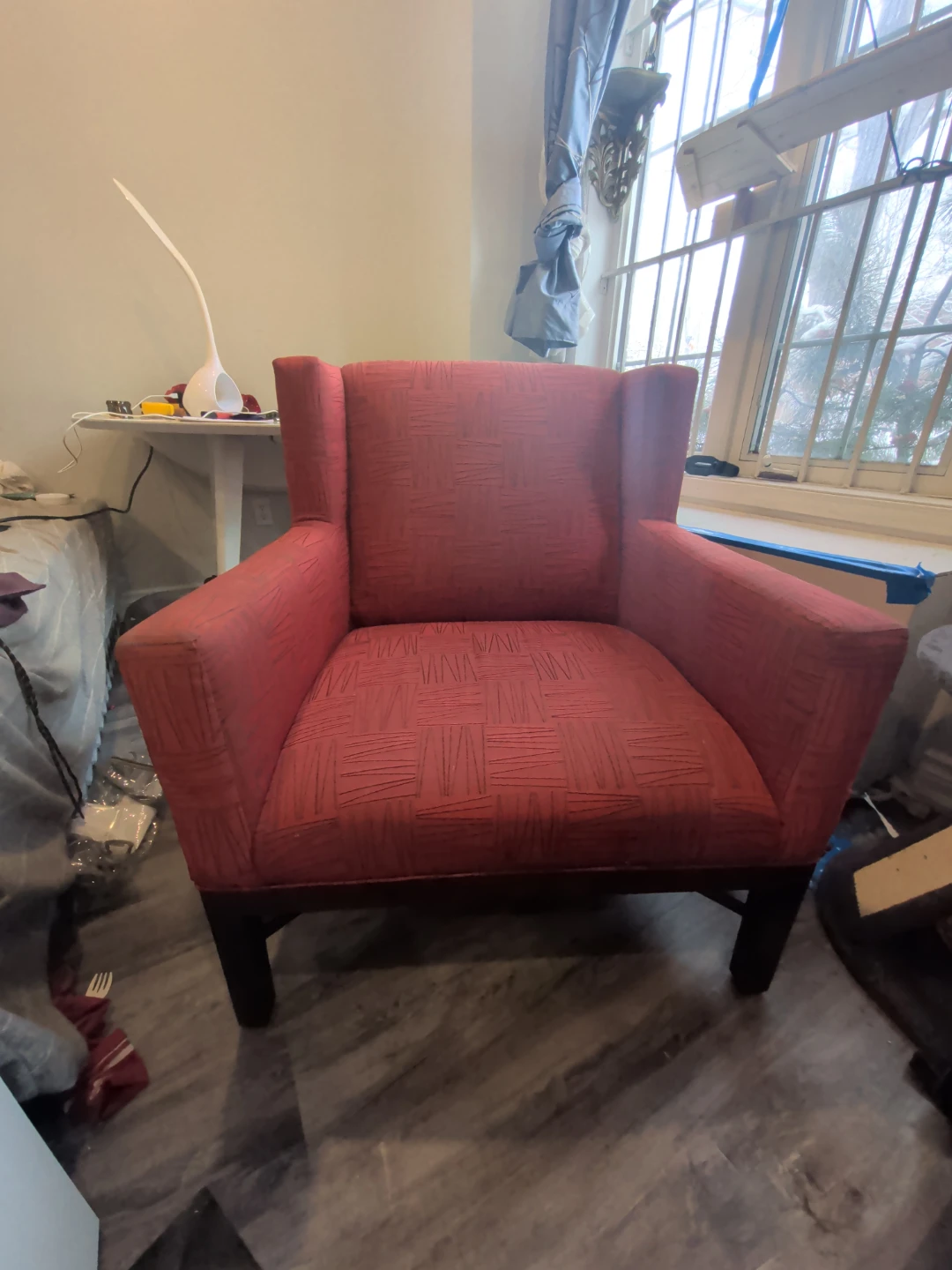 Red Patterned Armchair - photo 3