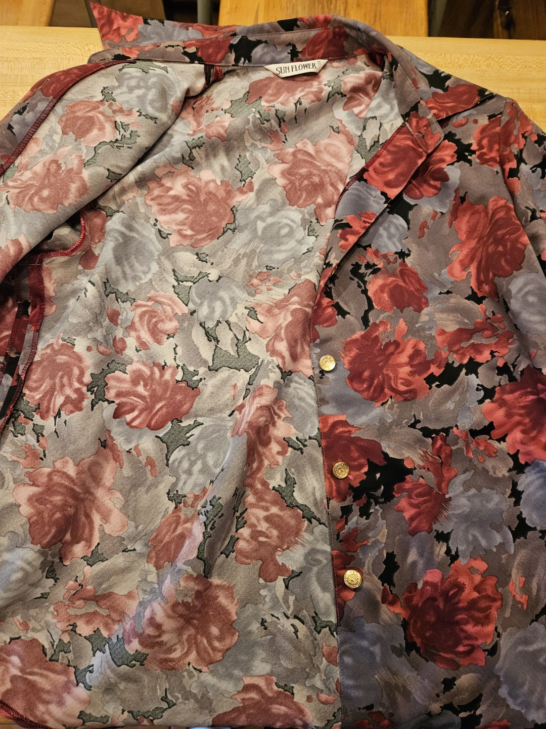 Sun Flower Floral Button-Down Shirt - Size 11 - photo 5