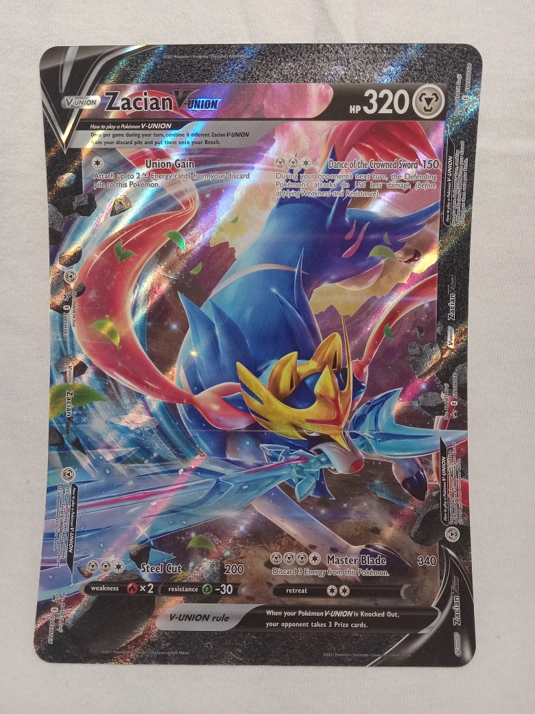 Jumbo Zacian V-UNION Pokemon Card