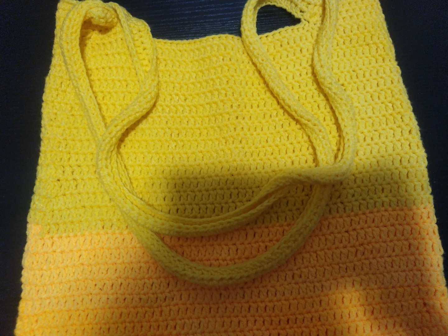 Handmade Yellow Crochet Tote Bag