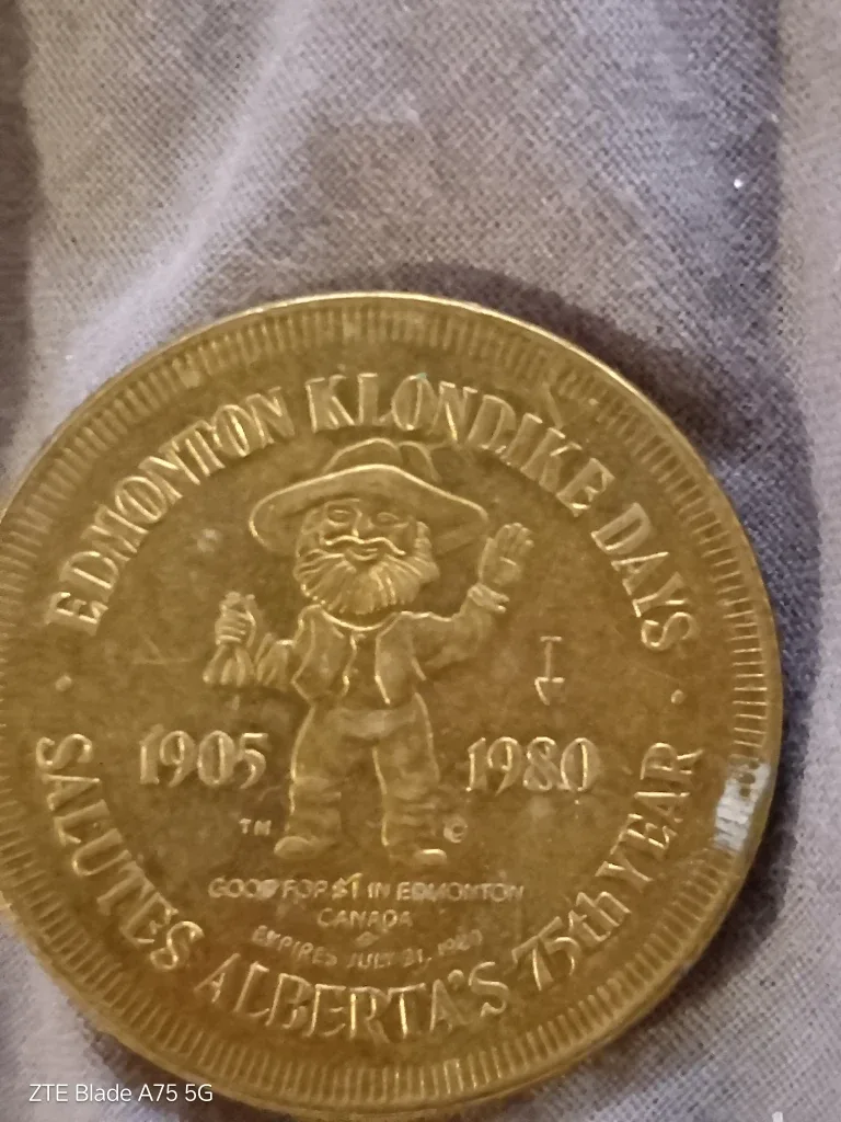Edmonton Klondike Days 75th Year Coin