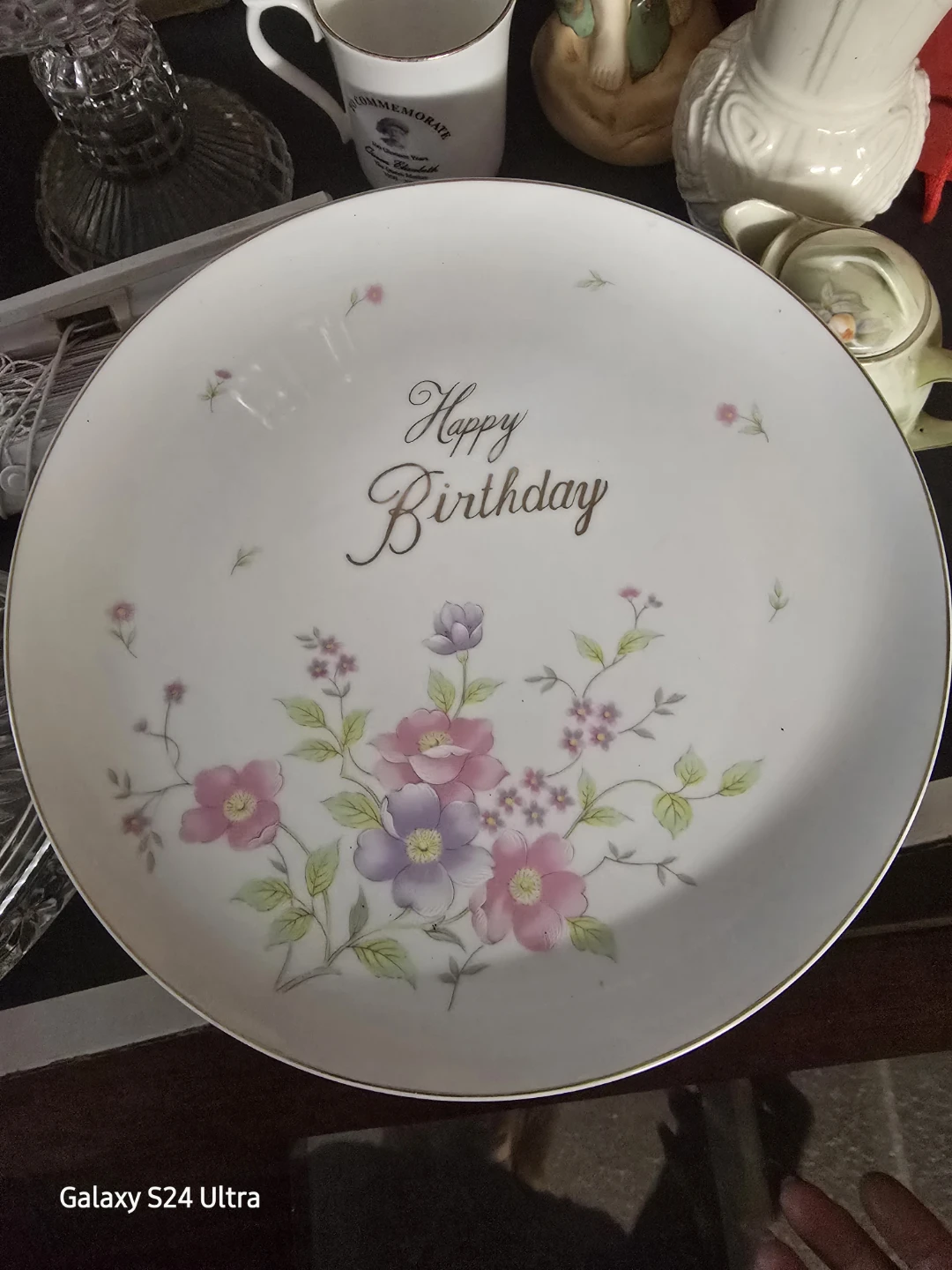 Happy Birthday Decorative Plate with music box