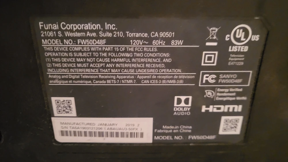 Sanyo FW50D48F 50" LED TV - photo 3