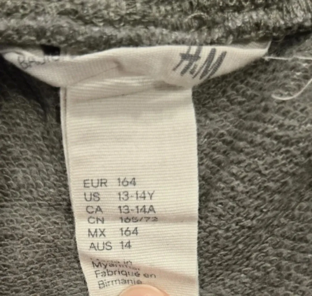 Boy's H&M Grey-Green Shorts - Size 13-14Y image indicator(2)