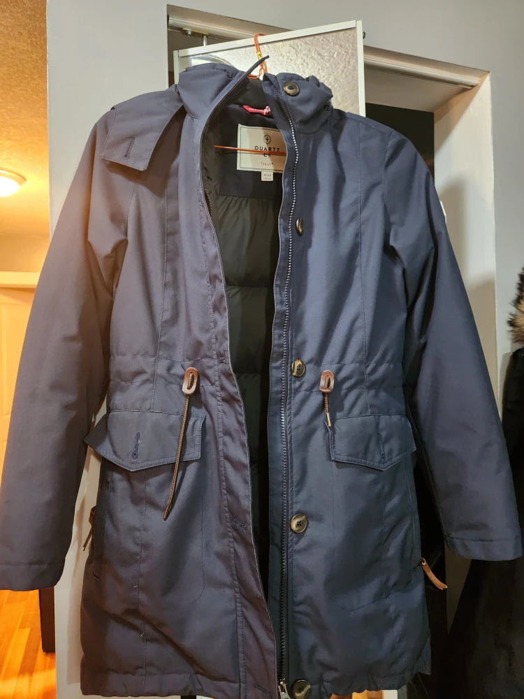 Quartz Co. Navy Down Parka - Size Extra Small - photo 2