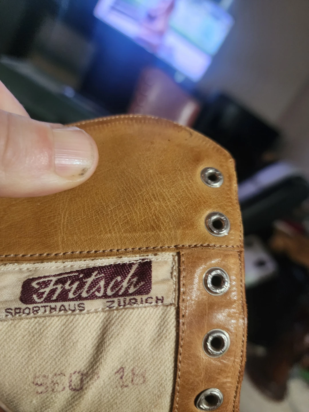 Vintage Fritsch Schrannk Leather Ice Skates - Size 4 1/2E