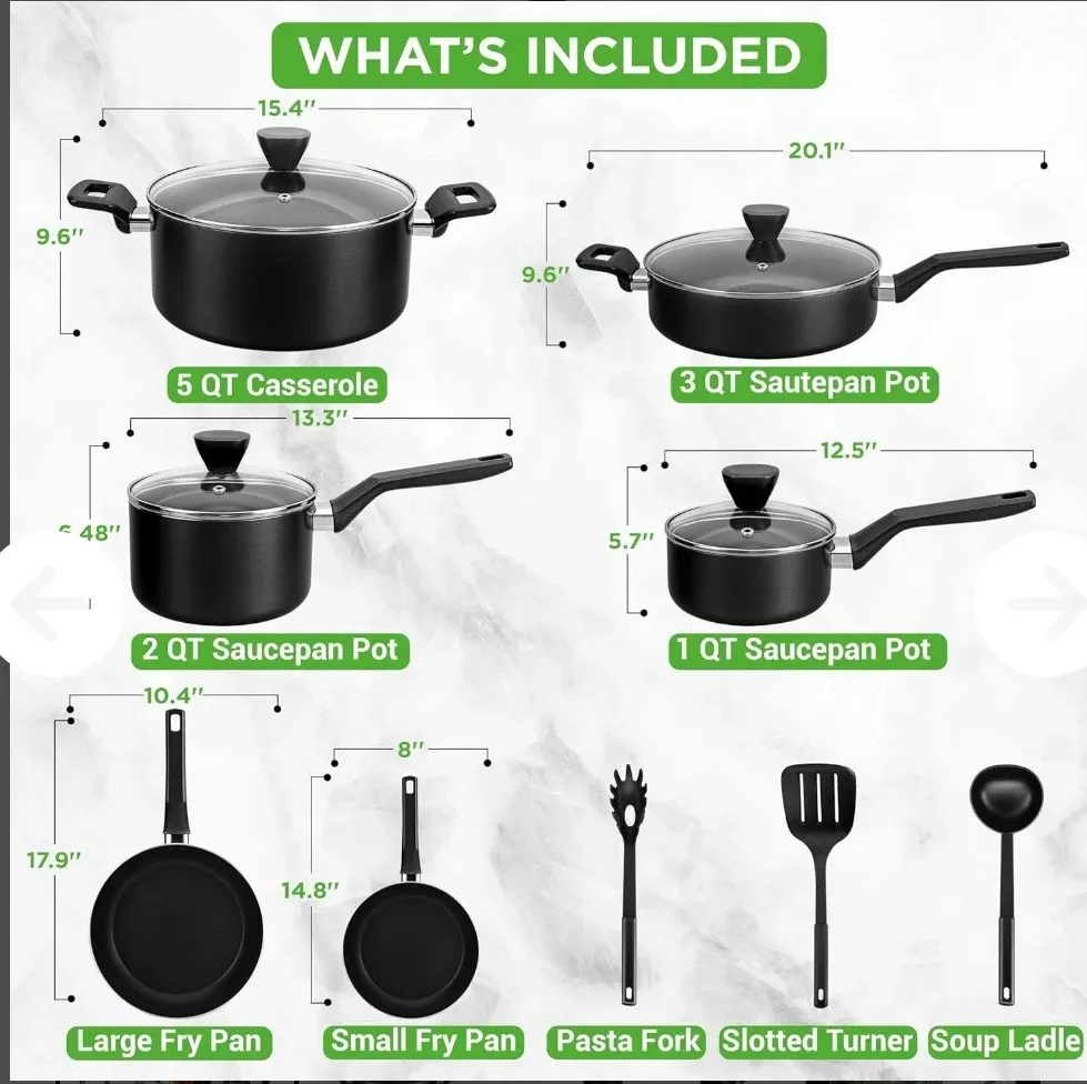 NutriChef 13-Piece Non-Stick Cookware Set - New in Box! image indicator(3)