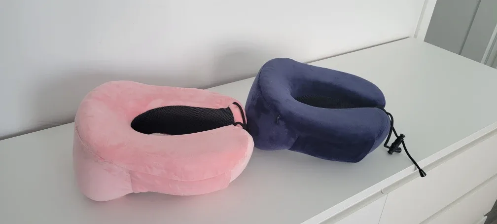 Neck Pillows - Pink and Blue