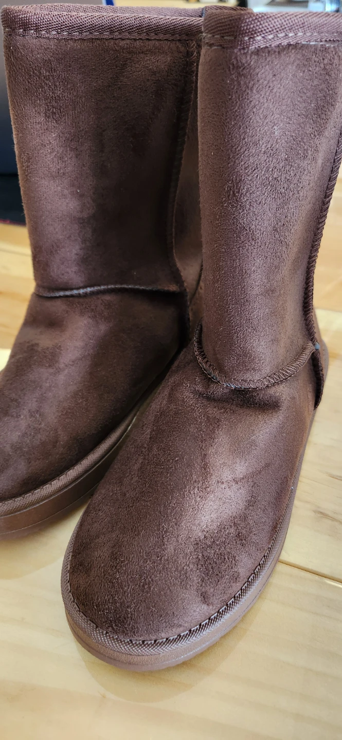 Brown Winter Boots Fashionable Mid-Calf