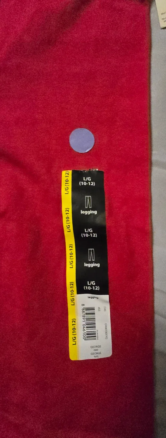 NEW! Red Leggings! Girls Size L (10-12) image indicator(2)